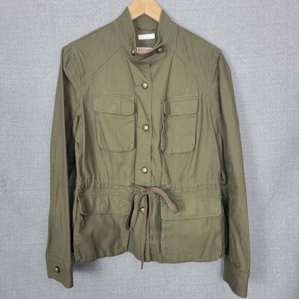 Mossimo Supply Co Womens Utility Jacket Khaki Green‎ Drawstring Pockets L